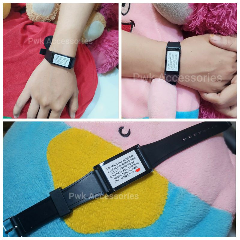 Gelang id / gelang identitas / gelang kecemasan /gelang lansia pikun 6b