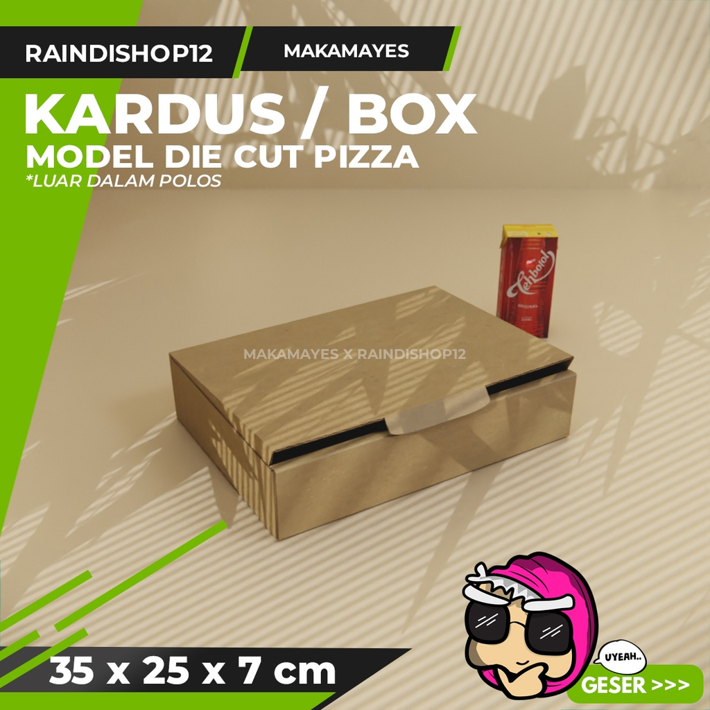 

(MIN 10 PCS) BOX 35 X 25 X 7 CM KARDUS DIE CUT PIZZA KEMASAN PACKAGING KADO