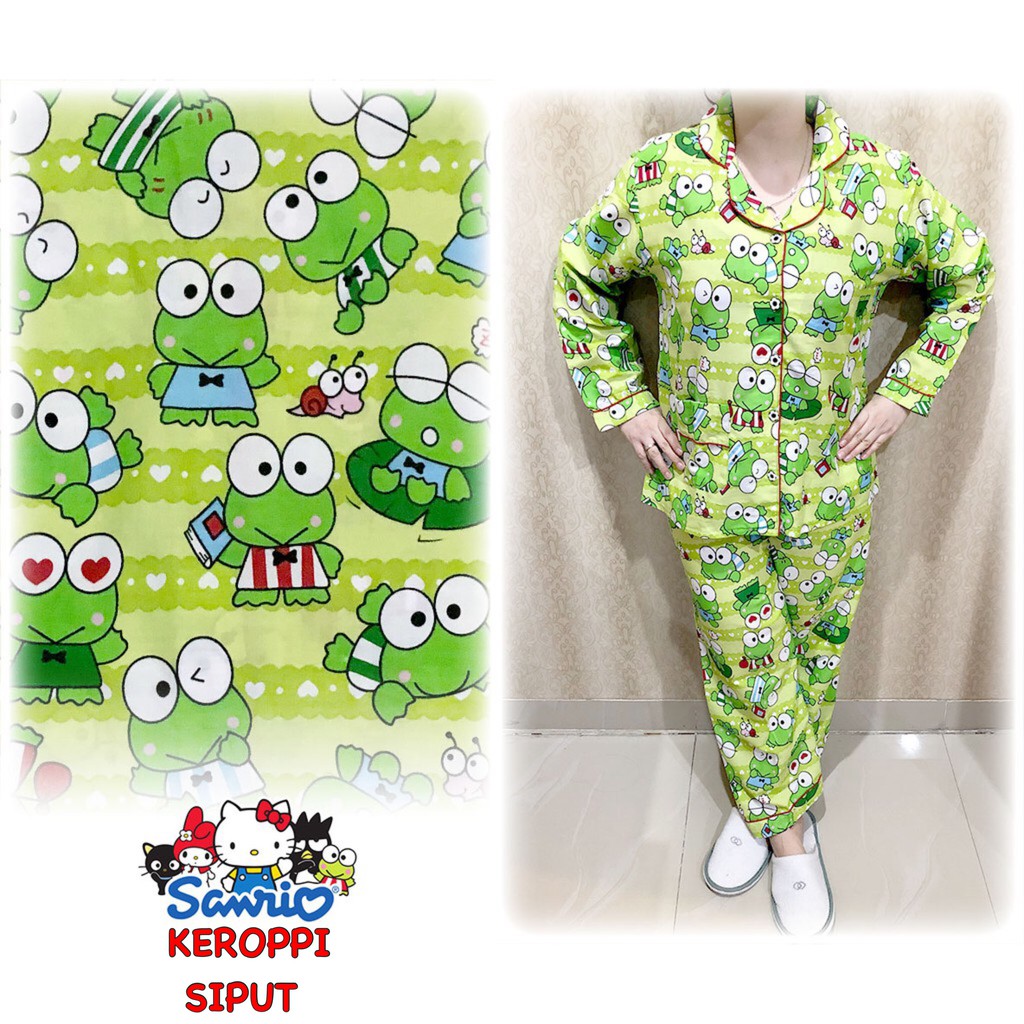 Piyama dewasa PP XL celana panjang baju panjng,motif WHITE CAT/MARIE/TEDDY/PANDA/TSUM TSUM/SPONGEBOB