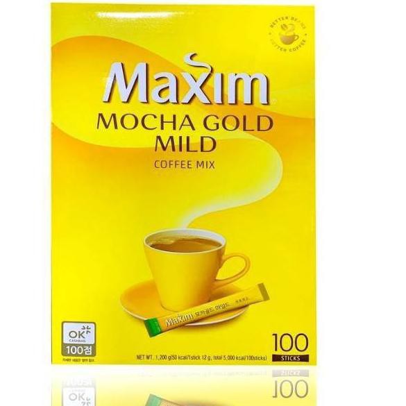 

Maxim Coffee Korea/Kopi Maxim Isi 100 Rasa Original/Mocha Gold/White Gold (per Box)