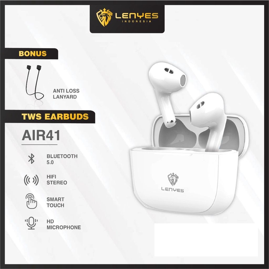 Earbuds Wireless Lenyes Air 41 Stereo TWS Headset Bluetooth 5.1