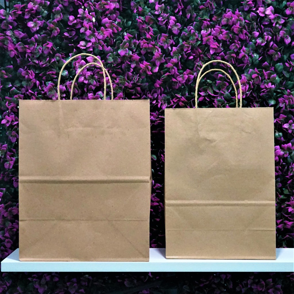 Jual Paper Bag Coklat Polos Ecokraft Shopee Indonesia