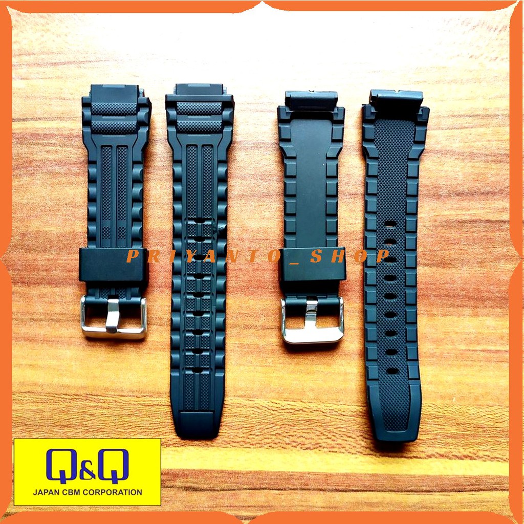 Strap Tali Jam Tangan QQ Q&amp;Q M147 Qnq M-147 Qnq M147 M 147 HITAM
