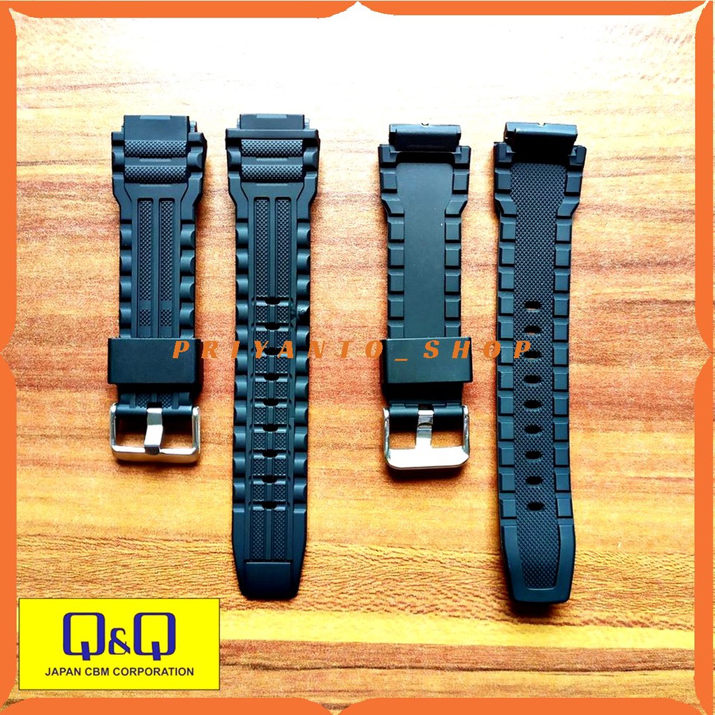 Strap Tali Jam Tangan QQ Q&amp;Q M147 Qnq M-147 Qnq M147 M 147 HITAM