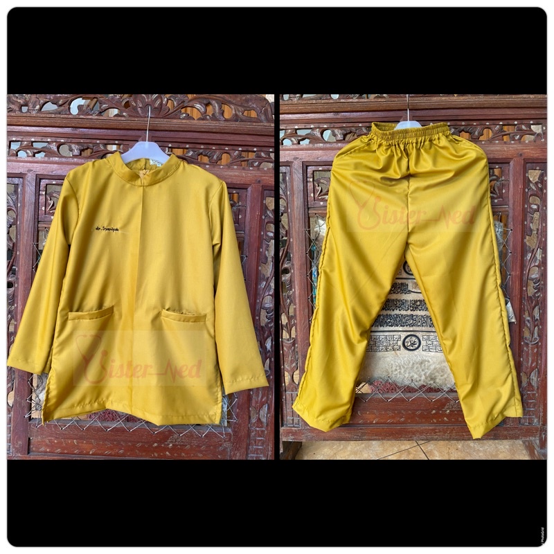 PO 2 Hari Baju Jaga Scrub Dokter/ Perawat/ Bidan model Shanghai Neck