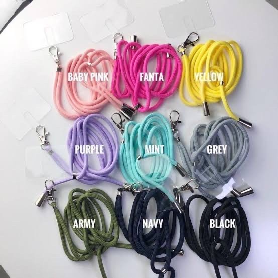 BOS - TALI CASING NAGITA LANYARD MACARON PANJANG | GANTUNGAN HP MAKARON WARNA / WARNI