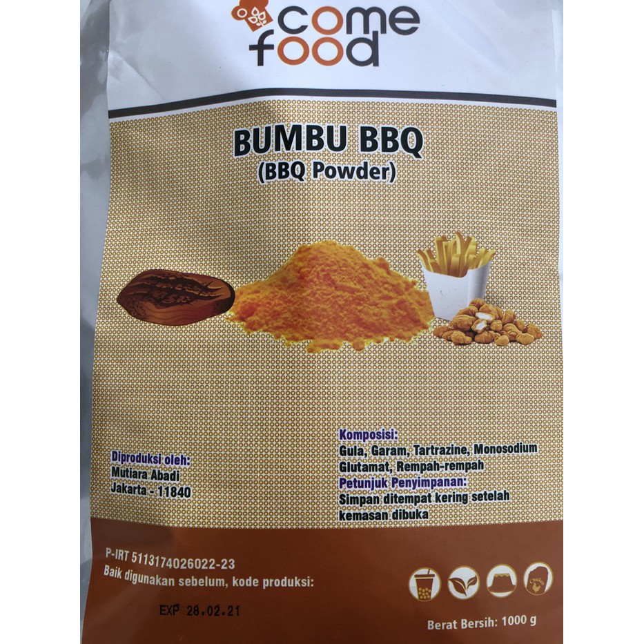 

BUMBU TABUR COMEFOOD BBQ / BALADO 1Kg Bumbu Serbuk Instan Masakan Penyedap rasa grosir