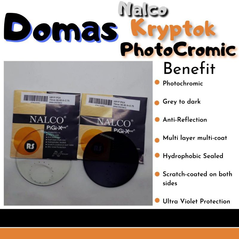 LENSA KACAMATA KRYPTOK PHOTOCROMIC by DOMAS