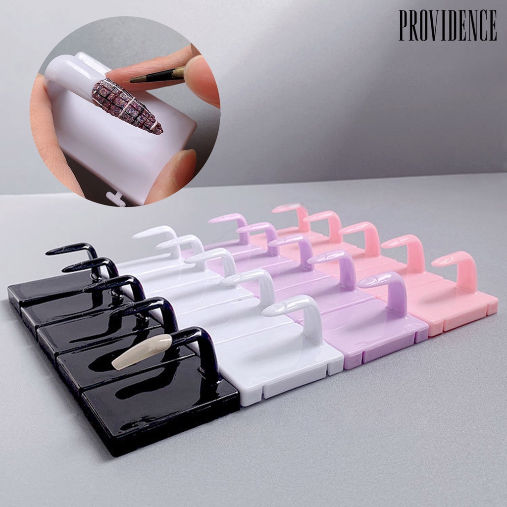 Providence 5pcs / Set Stand Holder Display Kuku Palsu Untuk Latihan Nail Art