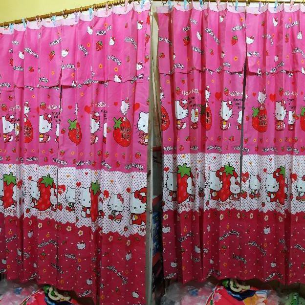 Gorden Karakter Jendela + Kawat S Hordeng Pintu motif keroppi hello kitty spongebob pooh - bdg