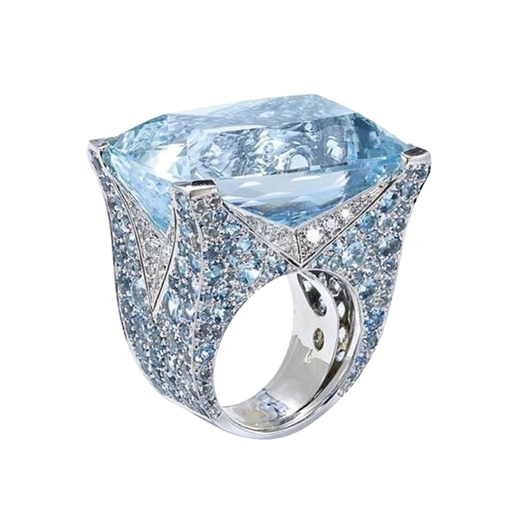 Hu Hu Hu Hu Hu Alat Bantu Pasang Kacamata♡ Cincin Wanita Hias Cubic Zirconia Berkilau Untuk Pernikahanpertunanganpestahadiah