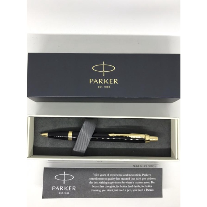 

Pulpen Parker New Im Black Original BP GT ( Klip Emas )