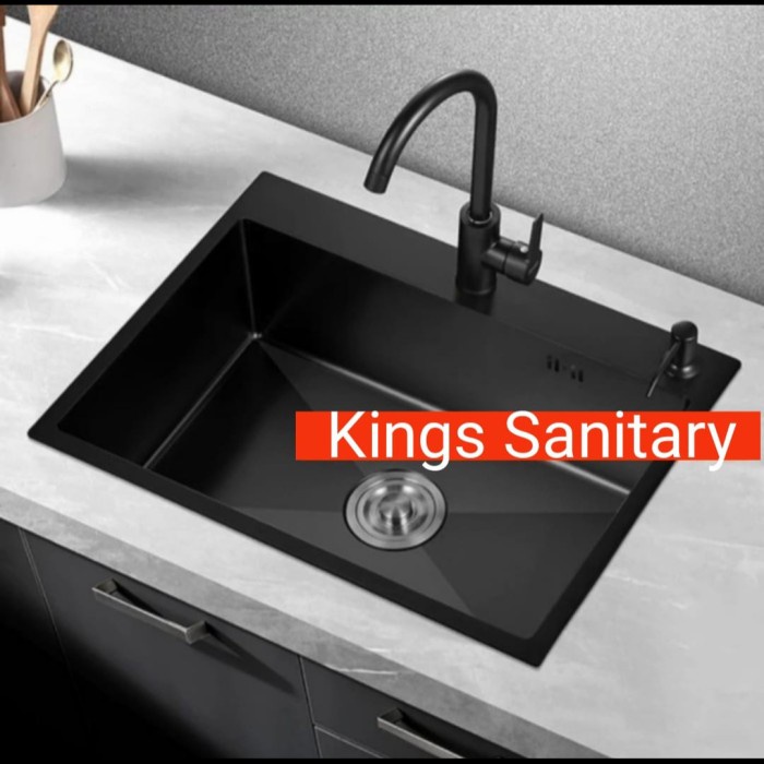 Kitchen Sink Onan Ori 5040 Black Paket Komplit /Bak Cuci Piring - Cuci Piring ( Peralatan Dan