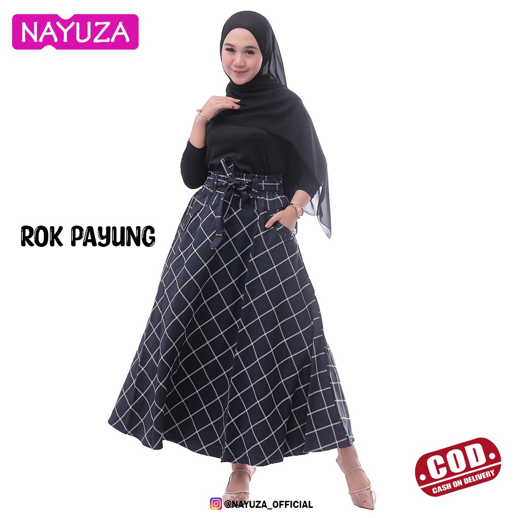 ROK PAYUNG KOTAK/MAXI SKIRT/ROK PAYUNG PANJANG