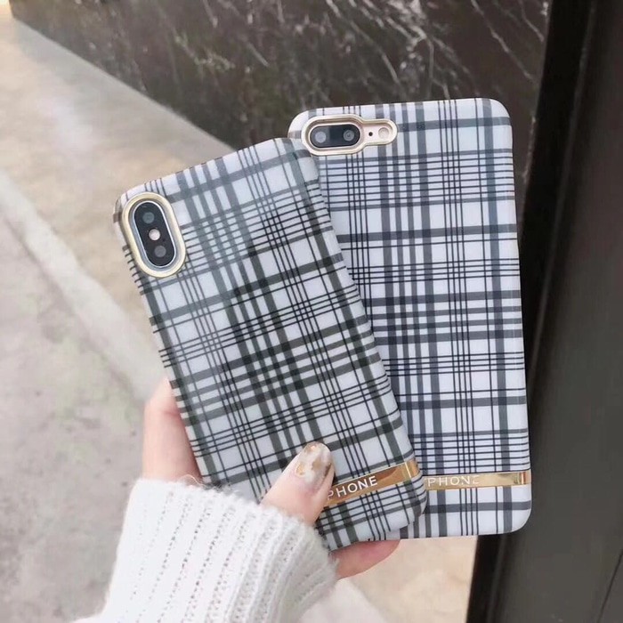 Case Gingham kotak iphone 6/6s/6+/6S+ | iPhone 7/7+/8/8+ |iphone X