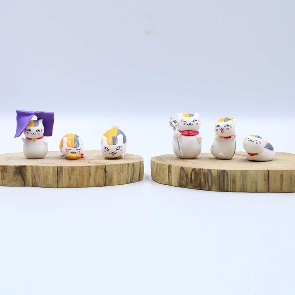 Agustina Anime Natsume Yuujinchou 6pcs/lot Mainan Hadiah Koleksi Model Figure Mainan Kucing PVC Natsume Action Figure