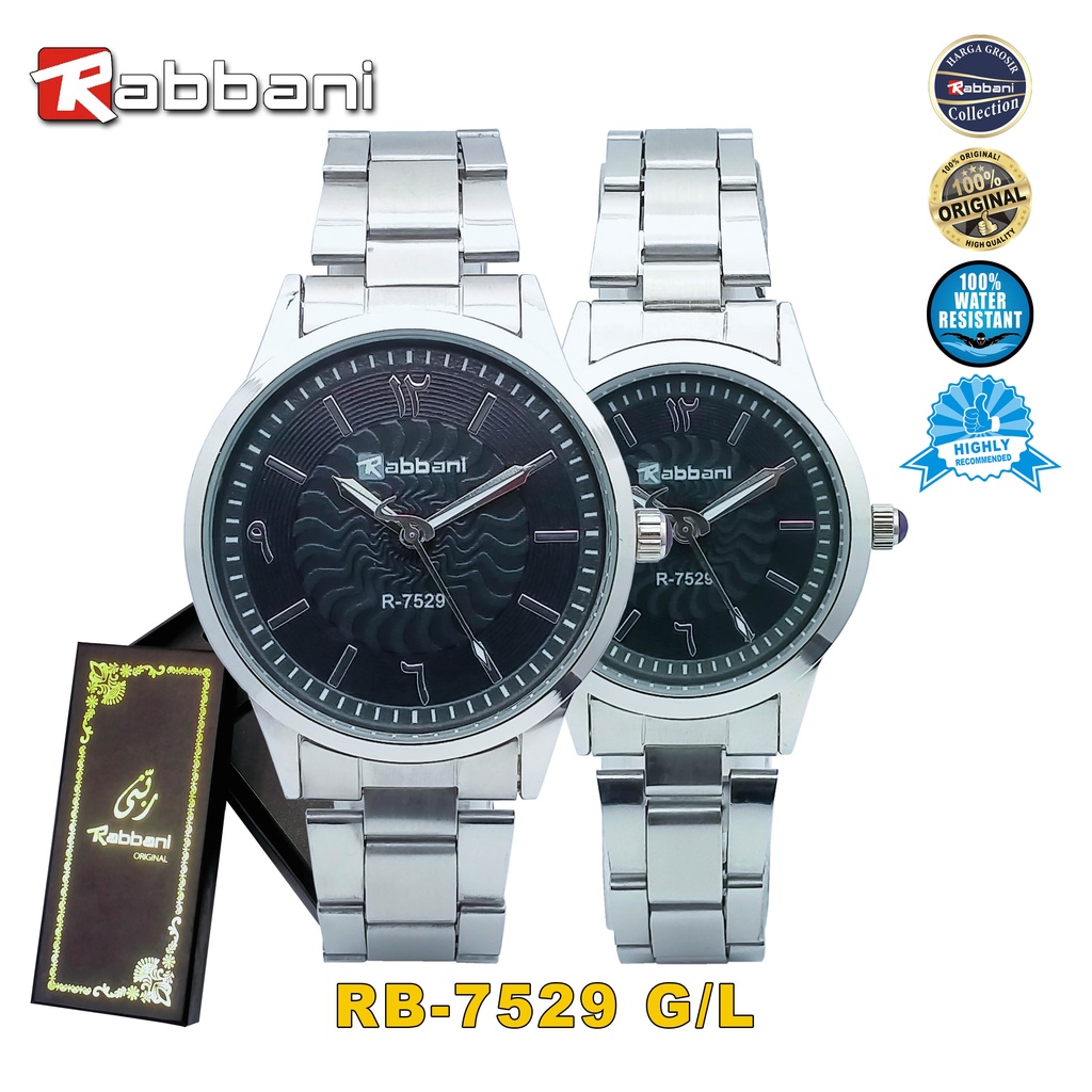 Rabbani 7529 Jam Tangan Couple Original Premium Anti Air Garansi Mesin 1 Tahun