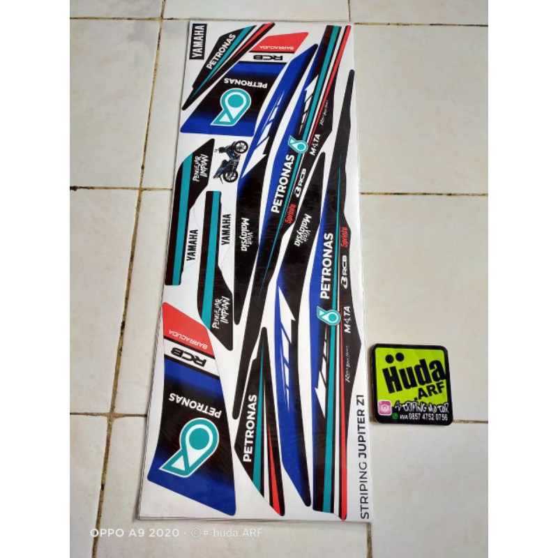 STRIPING VARIASI Lis sticker motor Yamaha Jupiter Z1 petronas