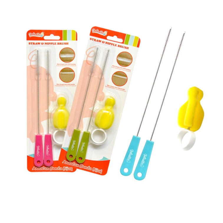 Reliable Straw &amp; Nipple Brush / Sikat Sedotan dan Sikat Nipple 1 Set isi 3pcs