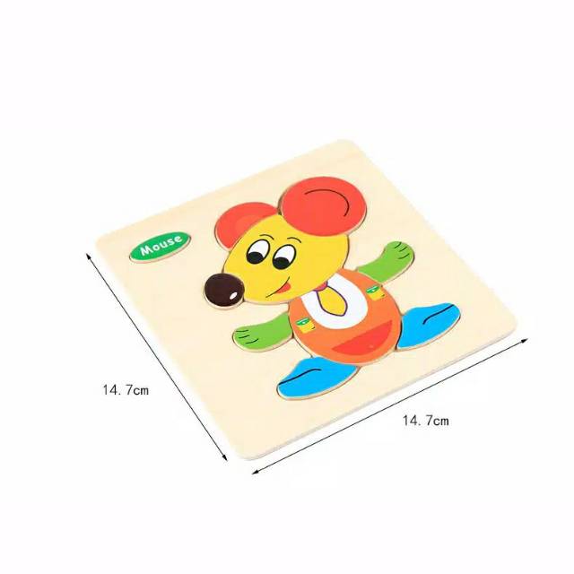 Mainan Puzzle Kayu Bergambar Mainan Edukasi Anak Puzzle Hewan Puzzle Transportasi Puzzle Buah