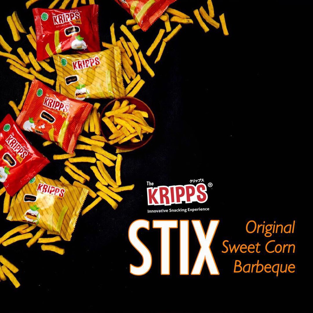 THE KRIPPS Stix 17g - Kripps Stick - Original/Sweet Corn/Barbeque - Snack Sehat No MSG