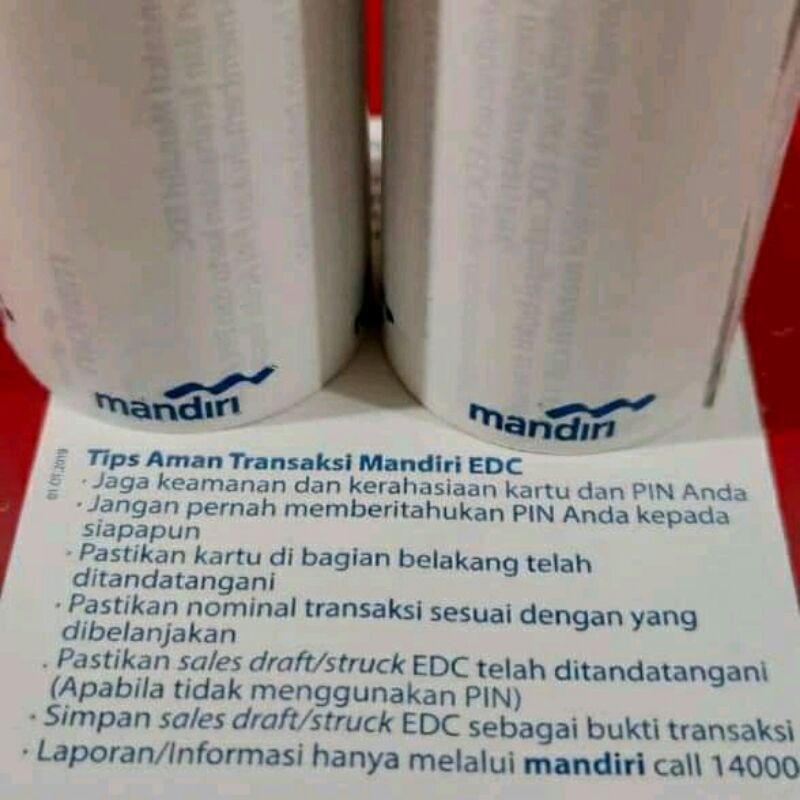 

kertas thermal logo mandiri 57x40