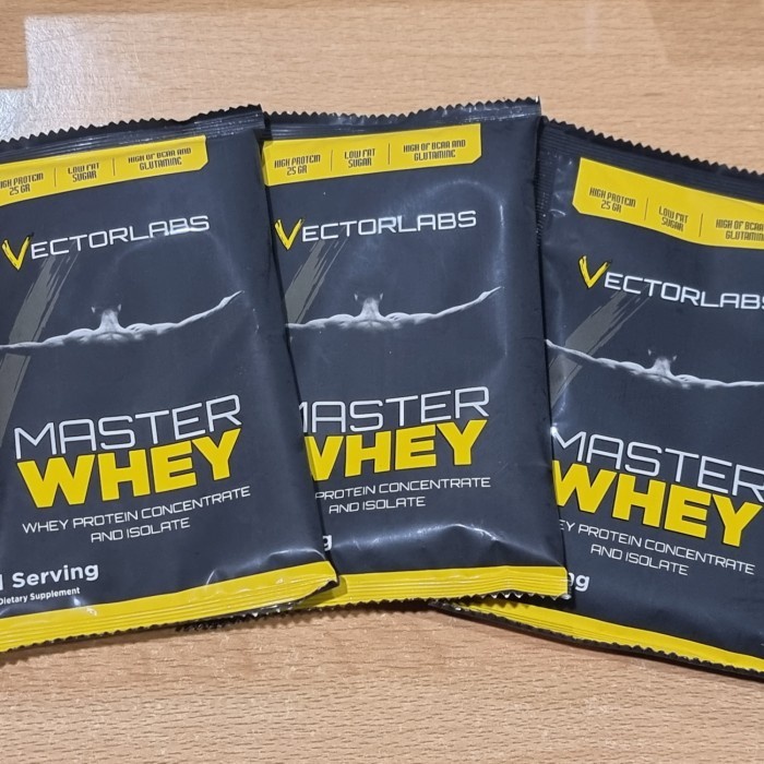 VECTORLABS Master WheyISO 1 Sachet Susu Protein Whey ISO Isolate Saset - Coklat