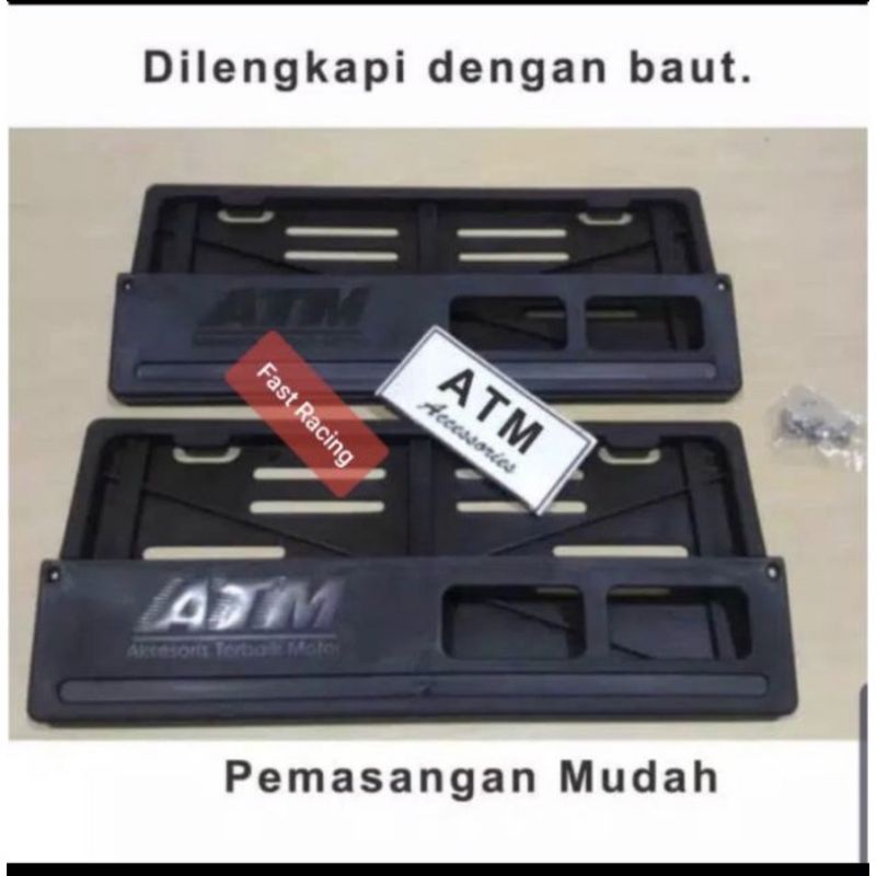 cover plat nomor  motor 1 set depan belakang original