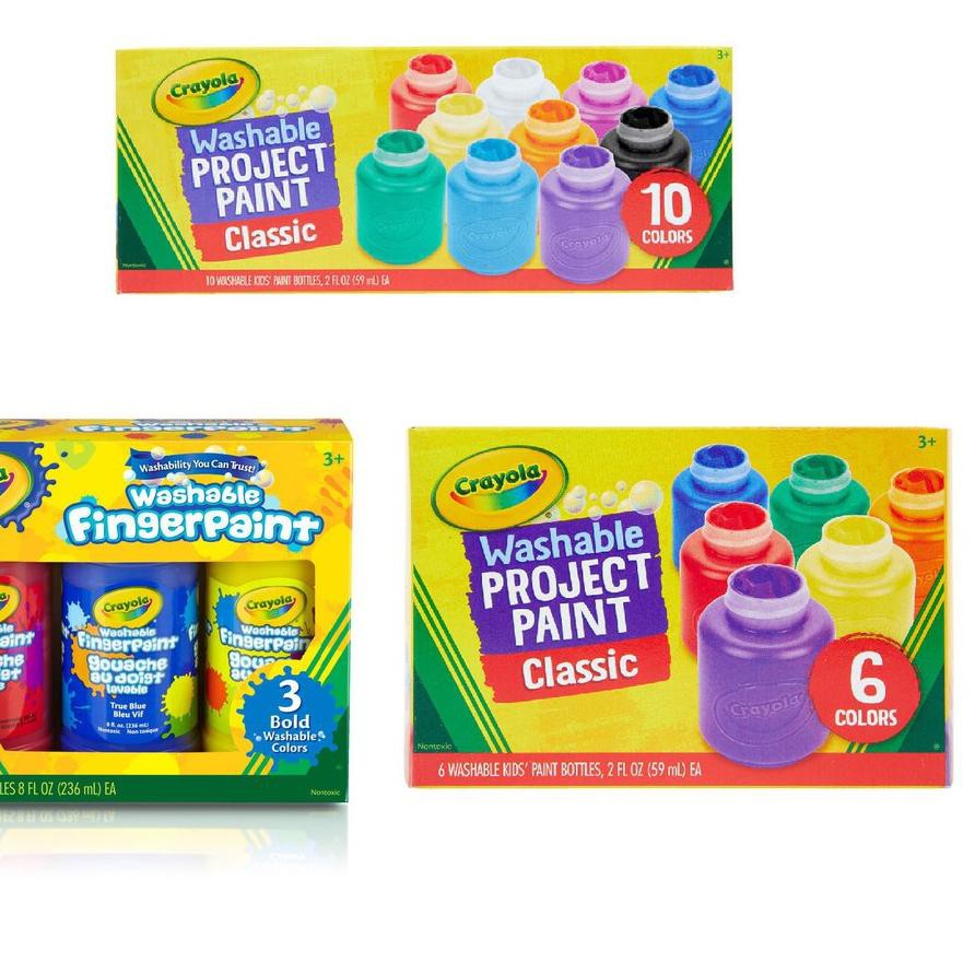 

➾ Crayola Washable Fingerpaint Finger Kids Paint Classic Colors Color 3 6 10 ❀