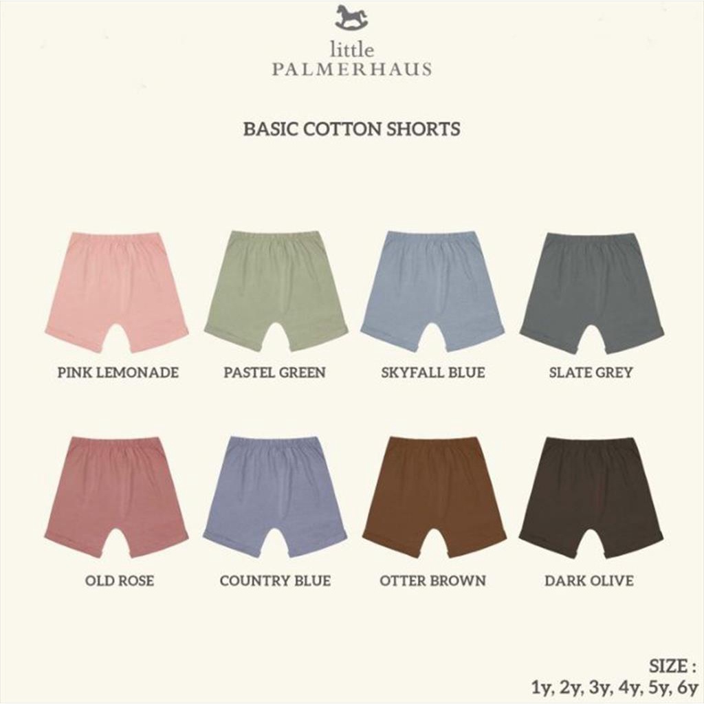 Dark Olive Little Palmerhaus Basic Cotton Shorts Celana Anak