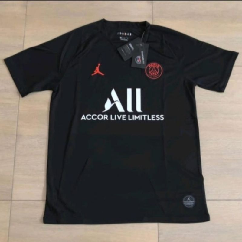 Jersey baju bola Psg Jordan hitam go