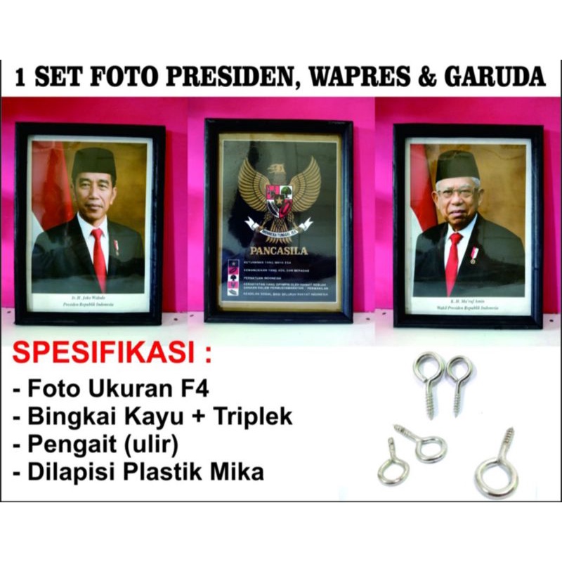 FOTO PRESIDEN DAN WAKIL LAMBANG GARUDA / FOTO PRESIDEN DAN WAKIL / FOTO PRESIDEN
