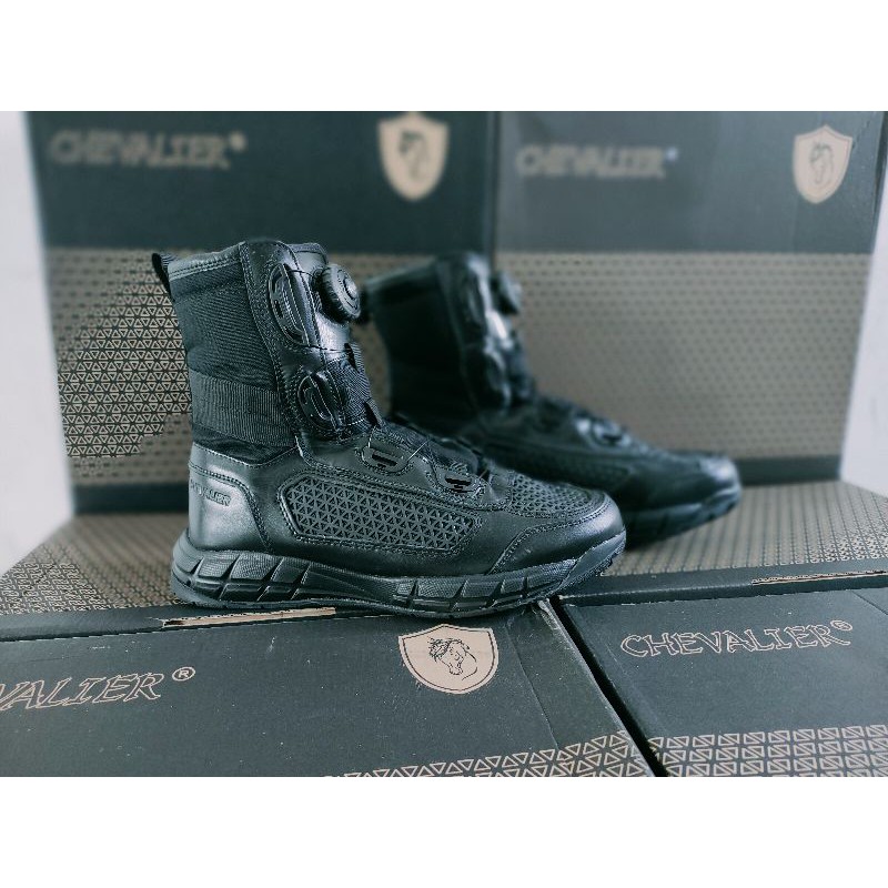 sepatu pdl parebellum boa libra REPLIKA NEW CHEVALIER/ taktikal  tali putar besar