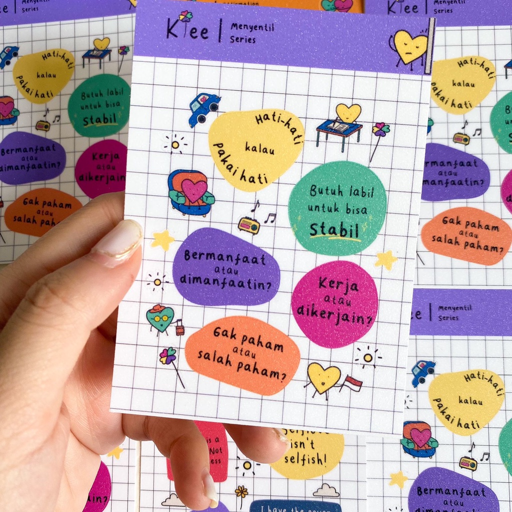 

Menyentil Series - Sticker Sheet by KLEE @klee.id