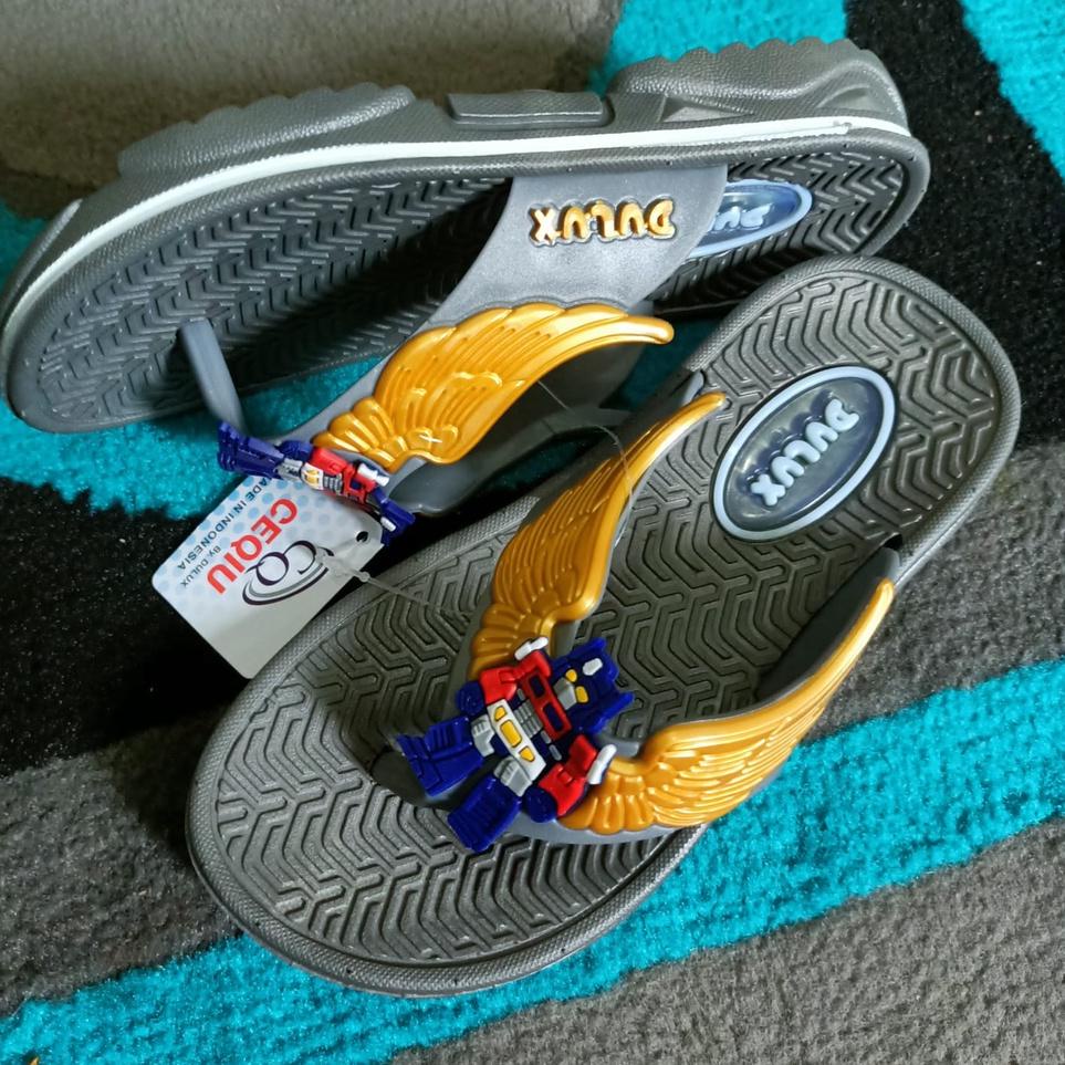 Sandal jepit Anak Laki-Laki Karakter Robot/sandal dulux CQ 051 Ukuran 24-35 sandal bermain sandal lu