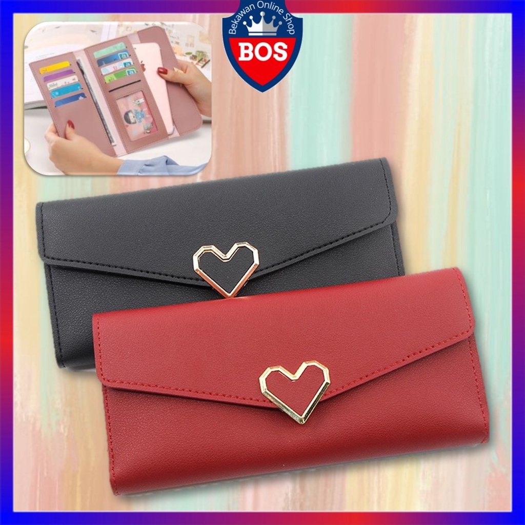 BOS Dompet Wanita Panjang Bentuk Love DWP-004 Impor