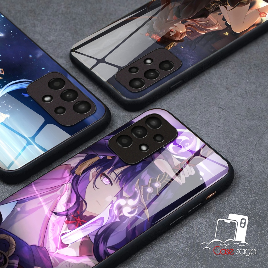 G025 Softcase Glass Case Kaca Genshin Impact Kilau Samsung A13 A14 A15 A16 A22 A23 A24 A25 A31 A32 A
