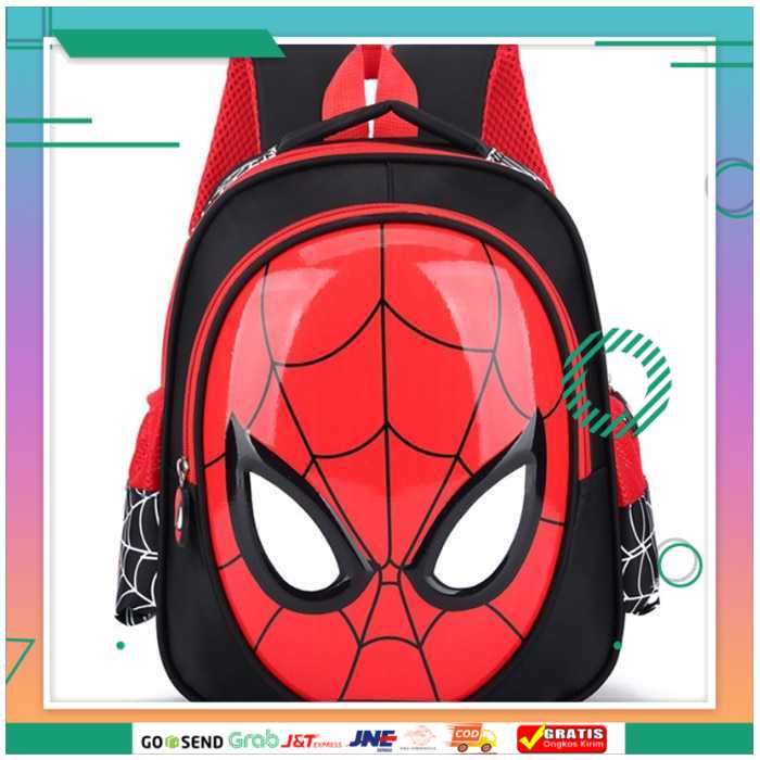 (BISA COD) FTIHSHP Tas Ransel Sekolah Anak Backpack Model Spiderman - 1801