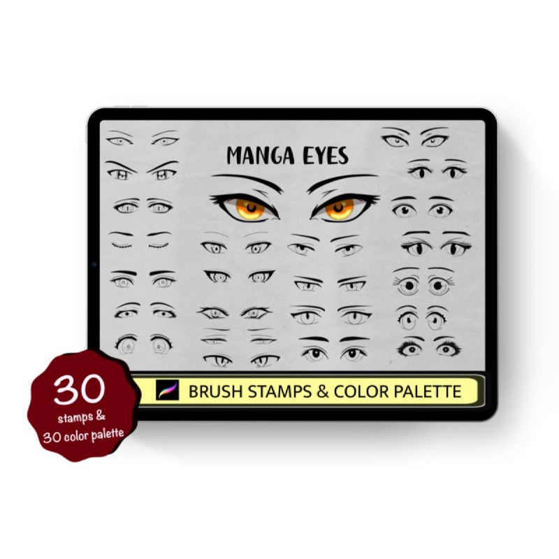 Procreate Brush - Anime Manga Eyes for Procreate Vol. 1 &amp; 2