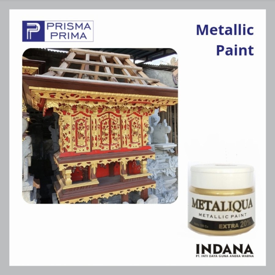 Cat Metallic Prada Prade Emas Gold METALIQUA 100 cc