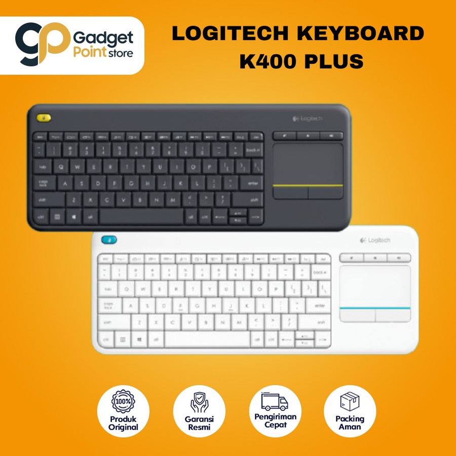 Logitech Wireless Keyboard K400 Plus Keyboard Wireless - Garansi Resmi 5 Tahun