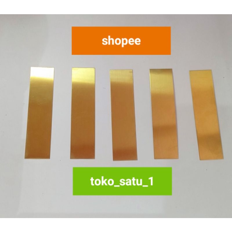 

bahan name tag kuningan/plat kuningan name tag+ peniti