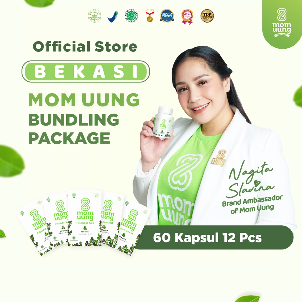 PAKET RESELLER MOM UUNG ISI 60 KAPSUL 12 KOTAK ASI BOOSTER KELORCAP PELANCAR ASI KAPSUL BPOM HALAL HERBAL MOMUUNG BEKASI KEMASAN BARU