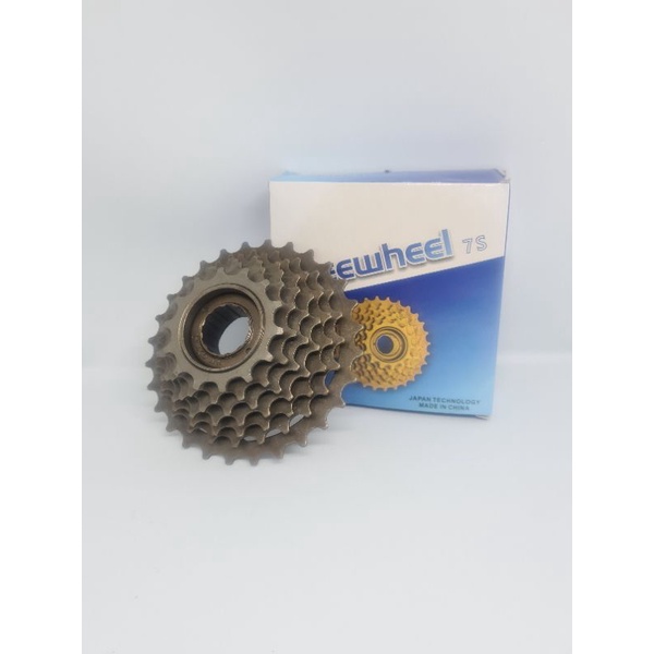 Gir Freewheel Gear Susun Sprocket 7 Speed Drat Ulir Merk Diamond 7sp Sp 14T-28T compatible shimano tourney free wheel sepeda seli lipat federal mtb minion