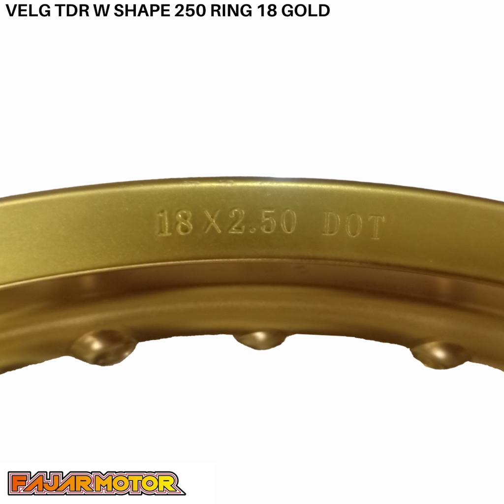 PROMO VELG TDR WM SHAPE 250 RING 18 GOLD