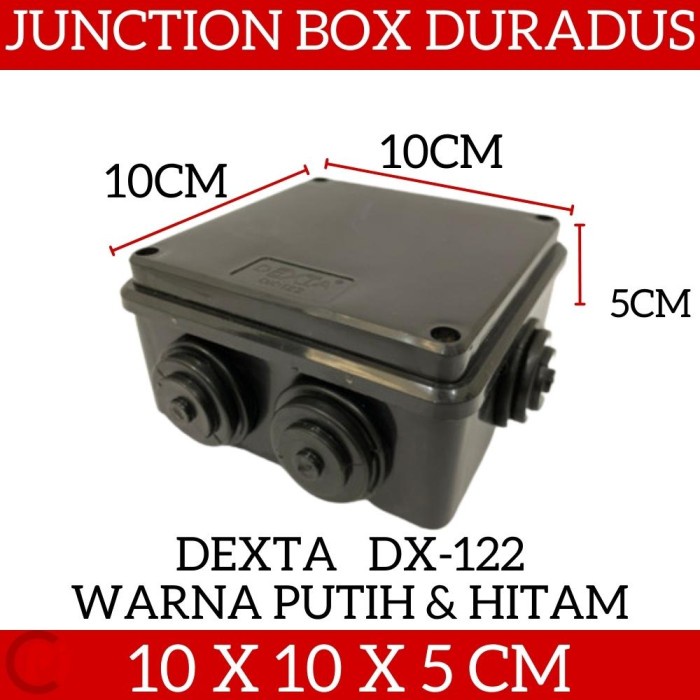 Dexta DX122 Junction Box Duradus Durados Ukuran 10 x 10 x 5 cm 3/4inch