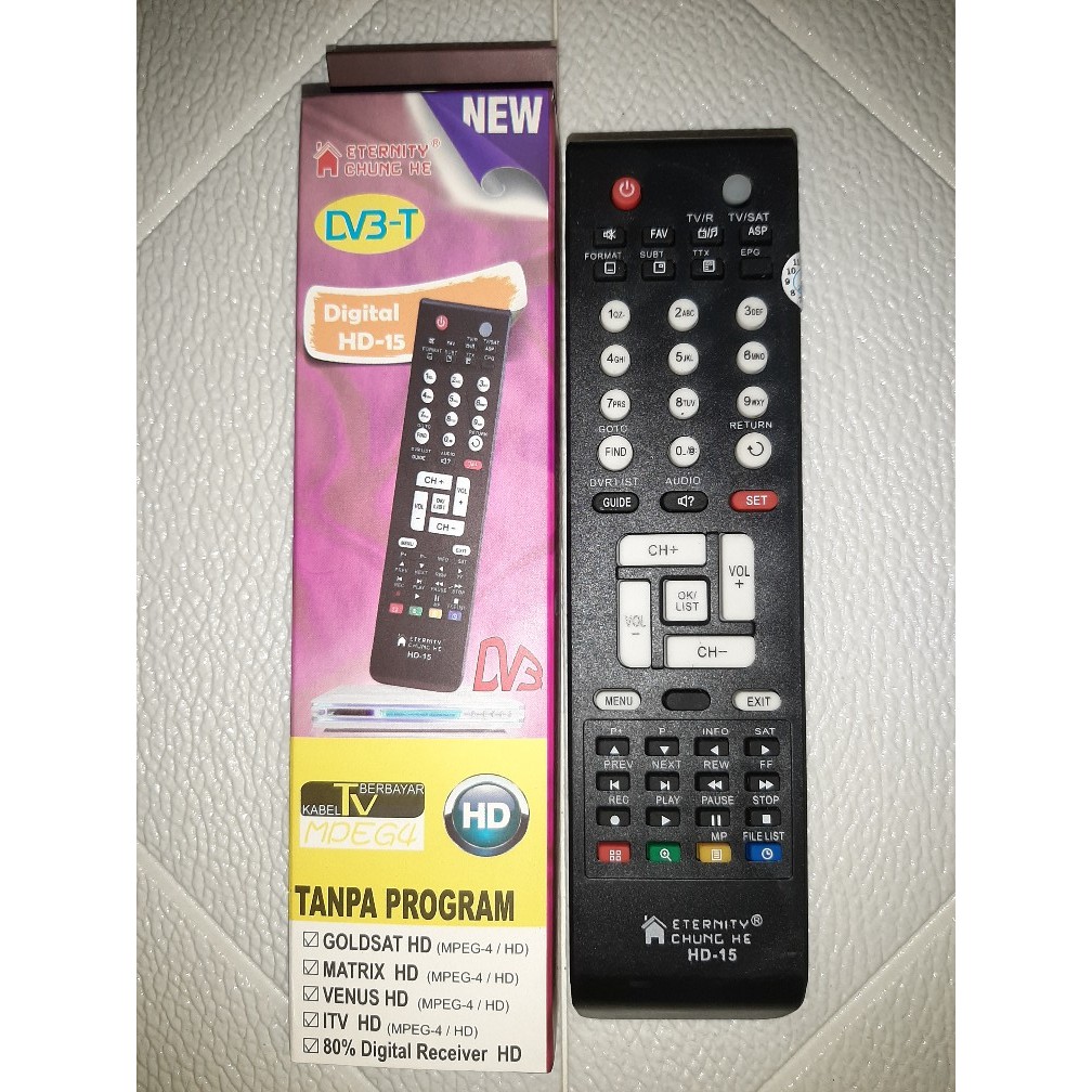 Remot / Remote Multi Digital Receiver Parabola Hd-15 MPEG4 Universal