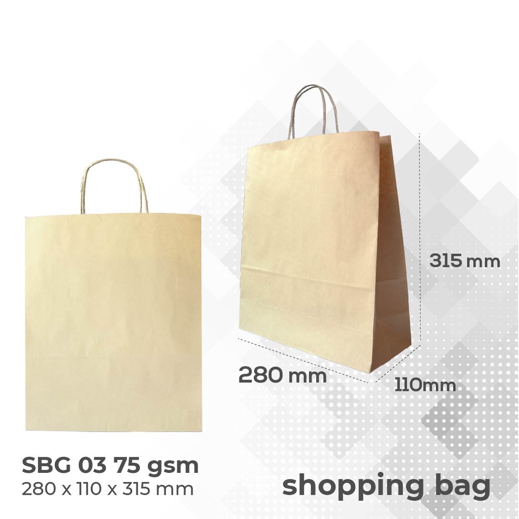 Tas Belanja Kantong Kertas Shopping Bag (SBG3-28X11X31.5)