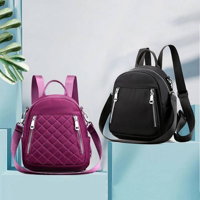 COD Ransel Mini Motif Jait-Jait Bordir / Ransel Wanita Remaja Murah / Tas Ransel Tas Ransel Wanita