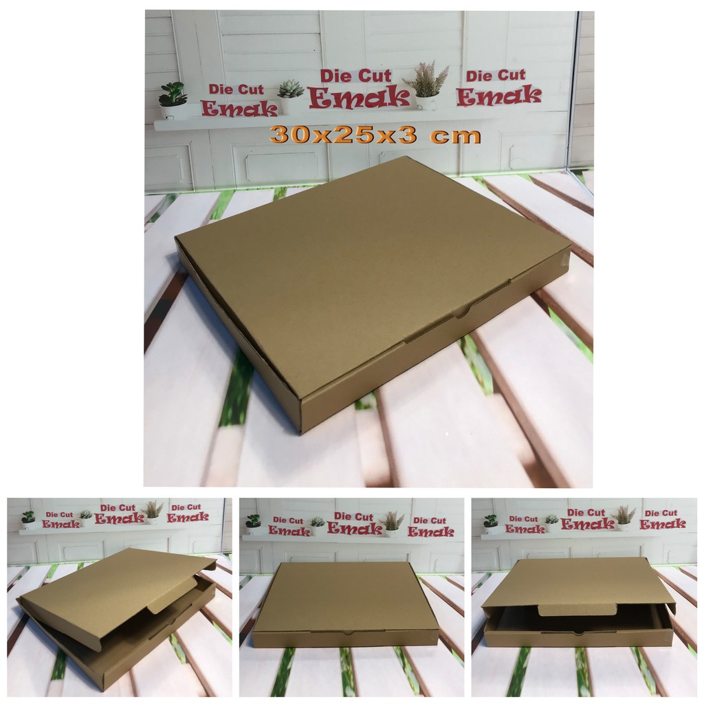 

kardus uk 30x25x3.cm kotak box karton Die Cut bisa untuk packing baju kemeja